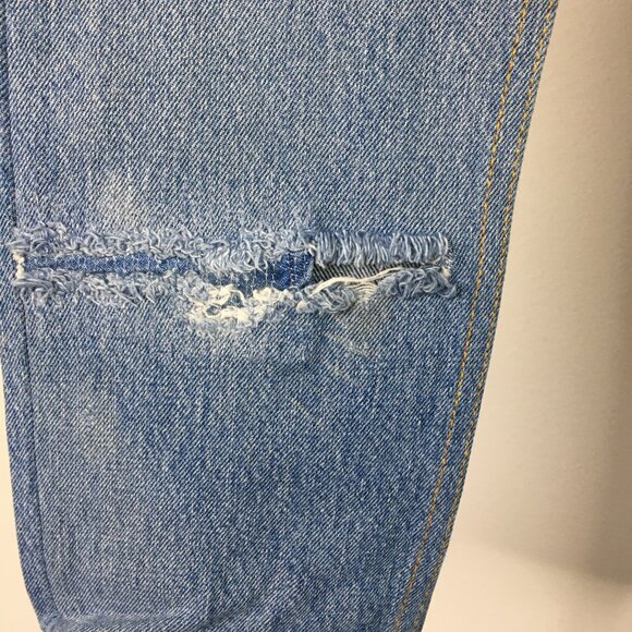 RE/DONE x Levis Button Fly Light/Med Wash High Rise Waist Crop Ankle Jeans - Picture 13 of 16